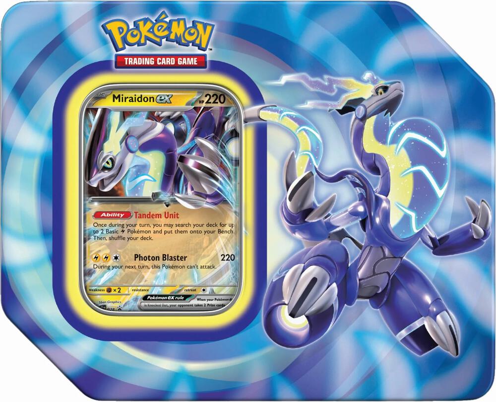 Pokémon TCG: Paldea Legends Tin [Miraidon ex] (International Version) - Miscellaneous Cards &amp; Products (MCAP)