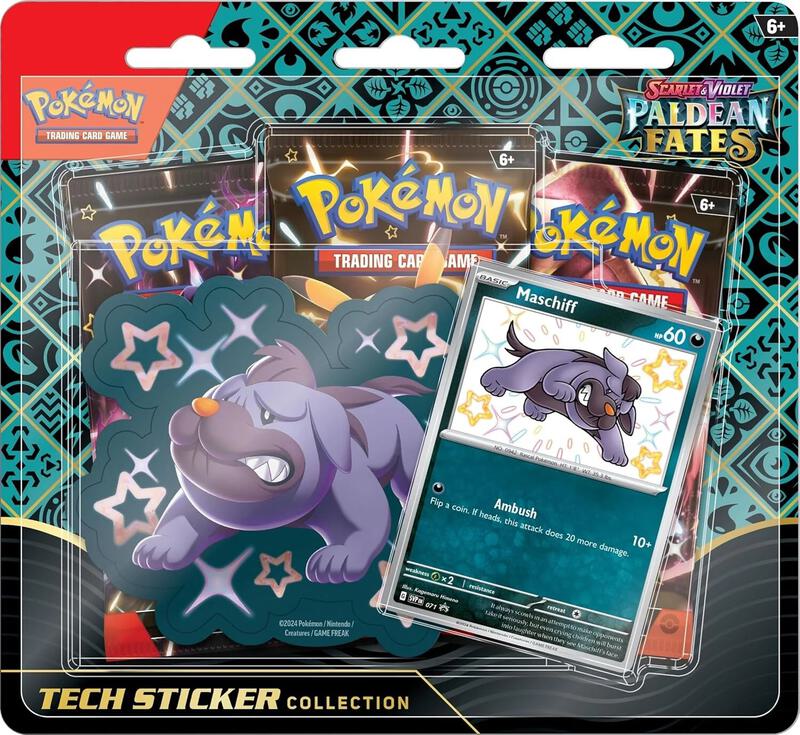 Pokémon TCG: Scarlet &amp; Violet—Paldean Fates Tech Sticker Collection [Maschiff]