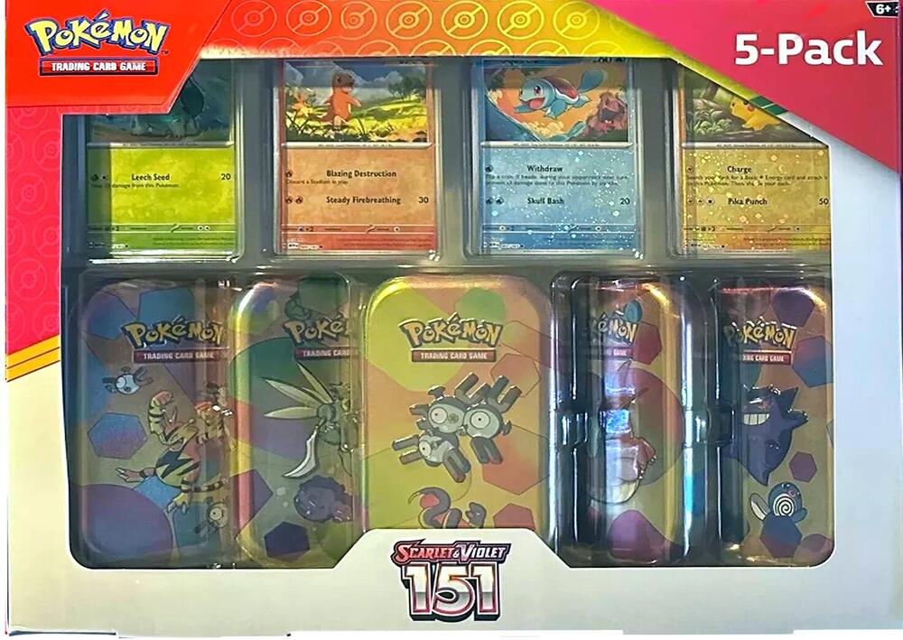 Pokémon TCG: Scarlet &amp; Violet—151 Mini Tin 5-Pack [Magneton] (Costco)