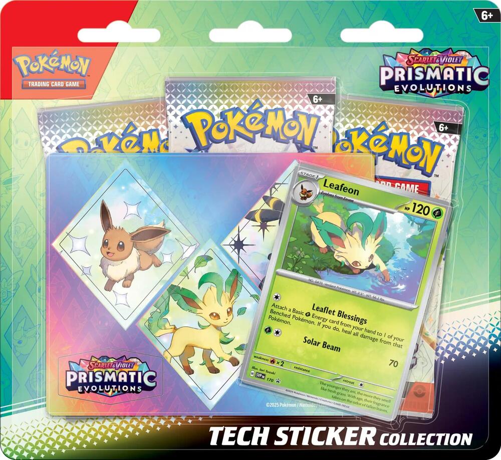 Pokémon TCG: Scarlet & Violet—Prismatic Evolutions Tech Sticker Collection (Glaceon, Leafeon or Sylveon)