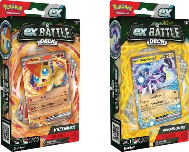 Pokémon TCG: Victini ex / Miraidon ex Battle Decks [Set of 2]