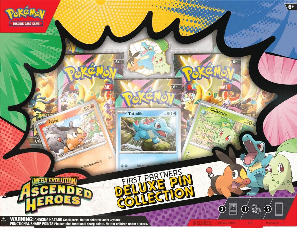 Pokémon TCG: Ascended Heroes First Partners Deluxe Pin Collection (ASC)