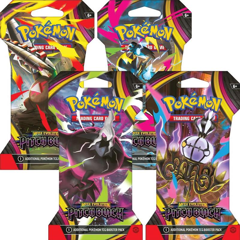 Pokémon TCG: Mega Evolution – Pitch Black Sleeved Booster Pack Art Bundle