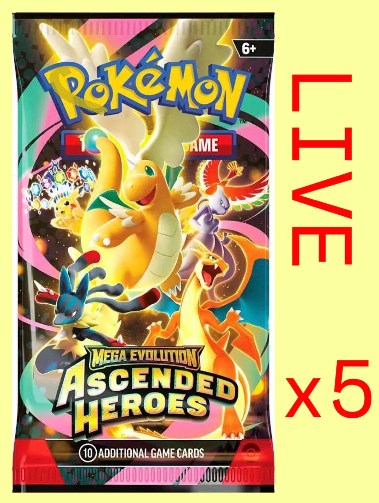 Pokémon TCG: Ascended Heroes 5 Booster Packs - ME: Ascended Heroes (ASC) (LIVE OPEN PACK)