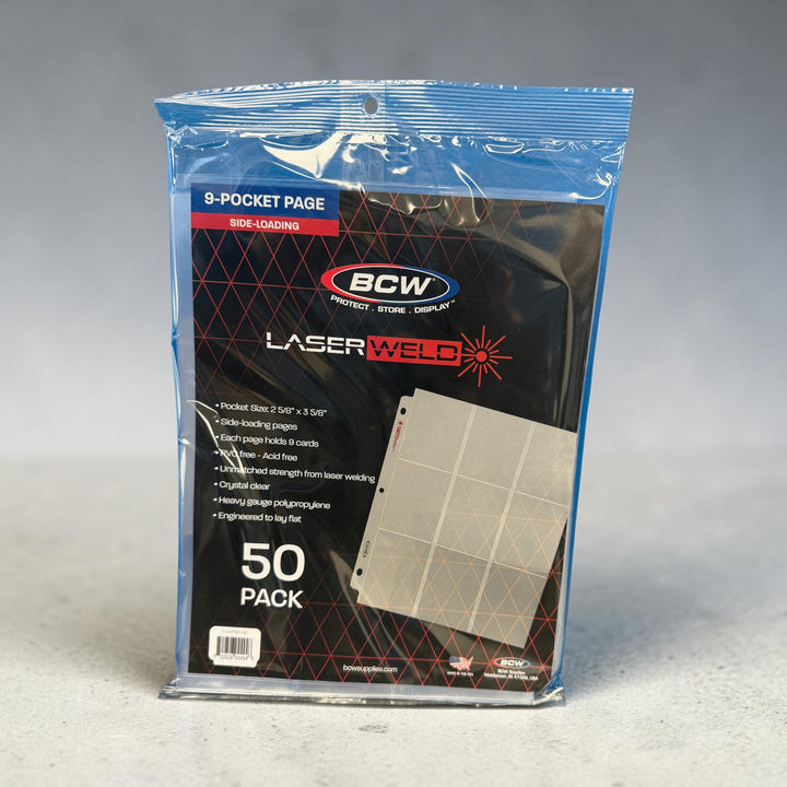 BCW LaserWeld® 9-Pocket Page - Side Load (50 CT. Pack)