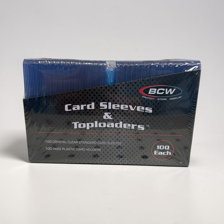 BCW Card Sleeves + Toploaders Combo Pack (100 Count Each)