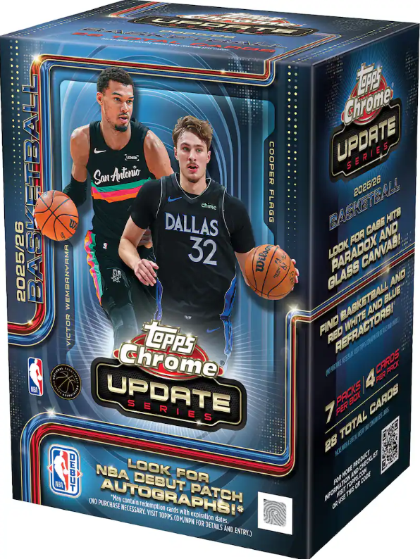 2025-26 Topps Chrome Update Series Basketball Blaster Box