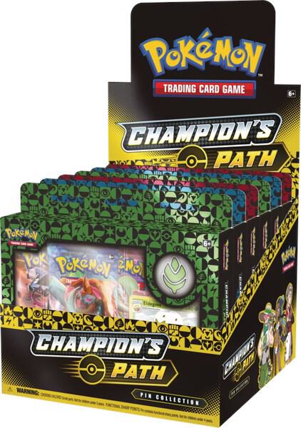 Pokémon TCG: Champion’s Path Pin Collection Display – Turffield, Hulbury &amp; Motostoke Gyms