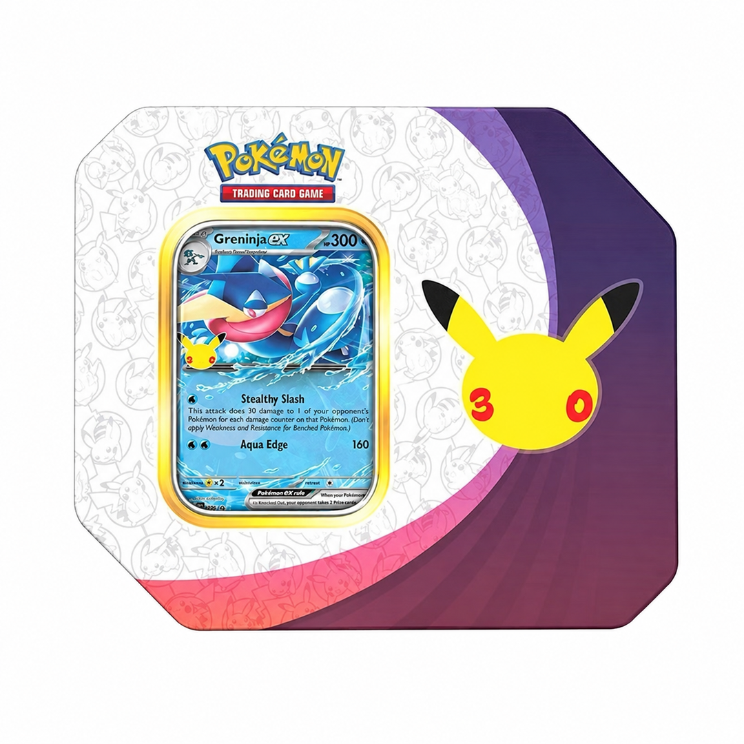 Pokémon TCG: 30th Celebration Greninja ex Tin — Retail Version