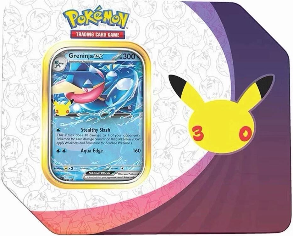 Pokémon TCG: 30th Celebration Greninja ex Tin — Retail Version