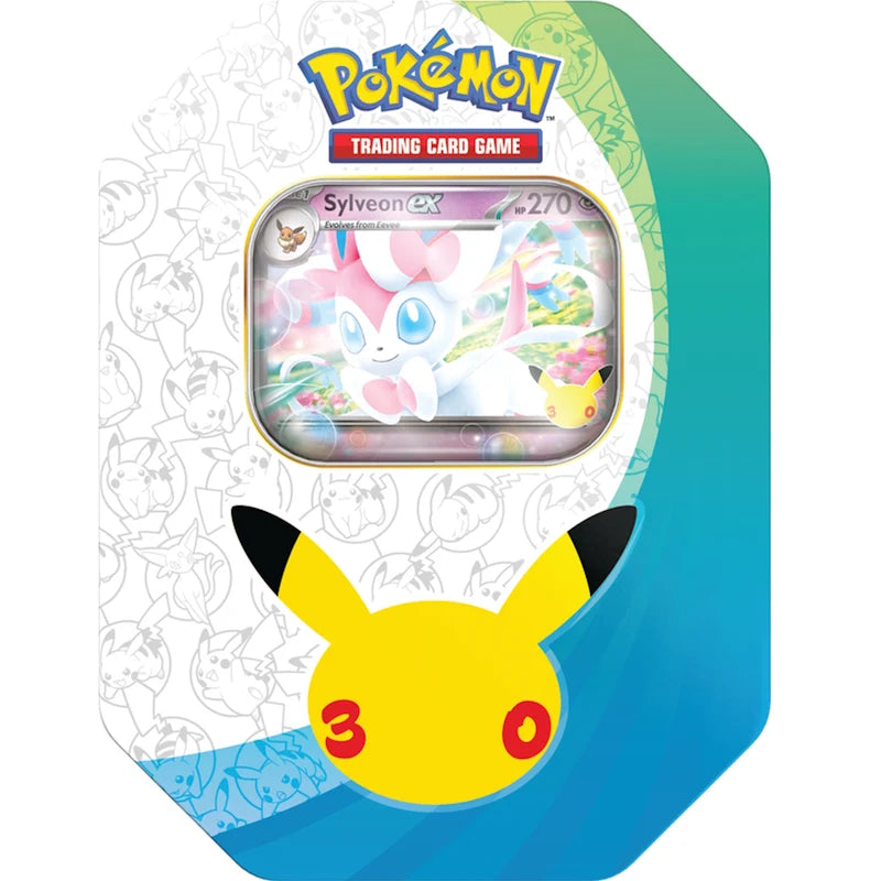 Pokémon TCG: 30th Celebration Sylveon ex Tin — Retail Version