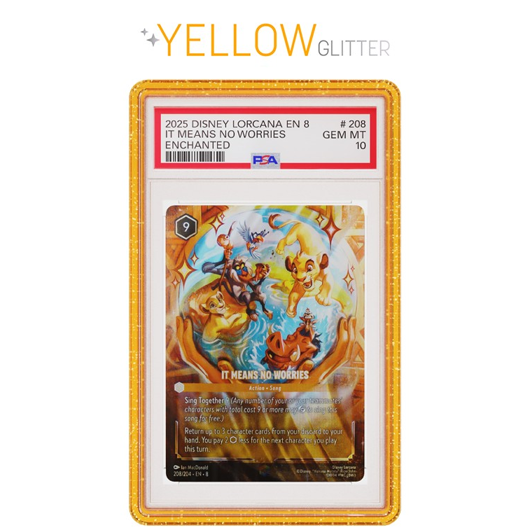 GradedGuard (PSA) Limited Edition Graded Card Protector – Yellow Glitter